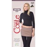 Колготки женские, Conte Elegant (Конте Элегант) р. 2 250 den Коттон Топ теплые неро черный