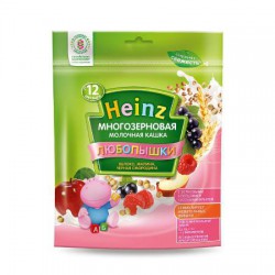 Каша молочная, Heinz (Хайнц) 200 г Любопышки многозерновая яблоко малина черная смородина с 12 мес